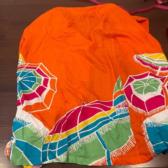 vintage retro Esprit Orange & Pink Sarong with Tropical Design - Picture 11 of 11